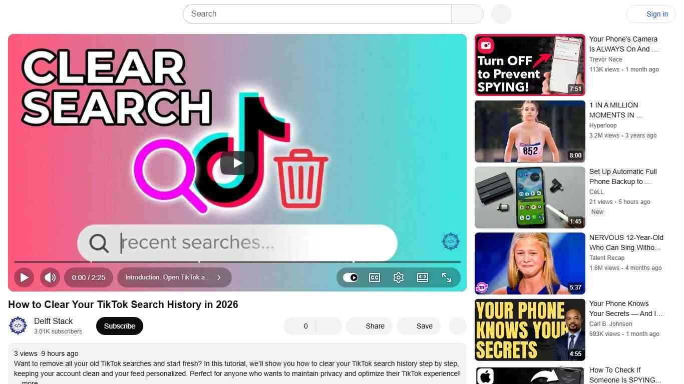 How to Clear Your TikTok Search History in 2026 - YouTube