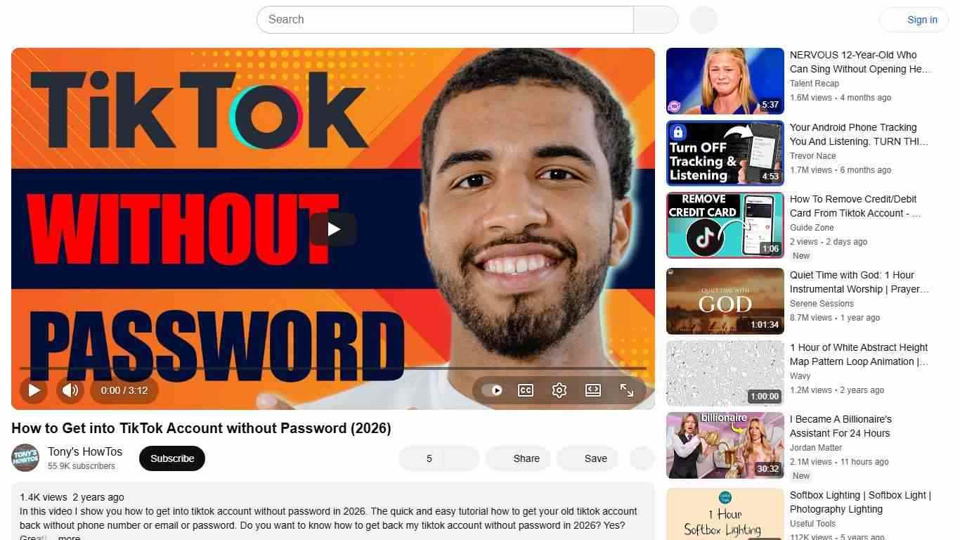 How to Get into TikTok Account without Password (2026) - YouTube